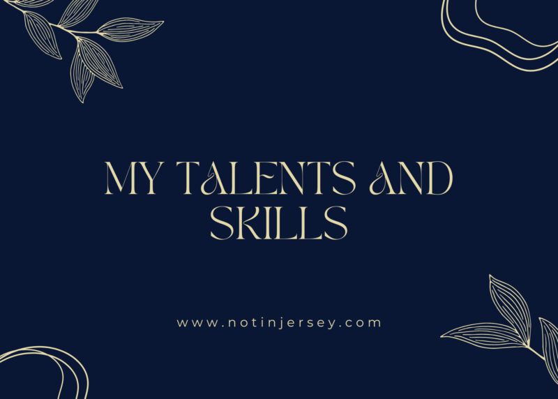 My Talents and Creative Skills - 26 Lists